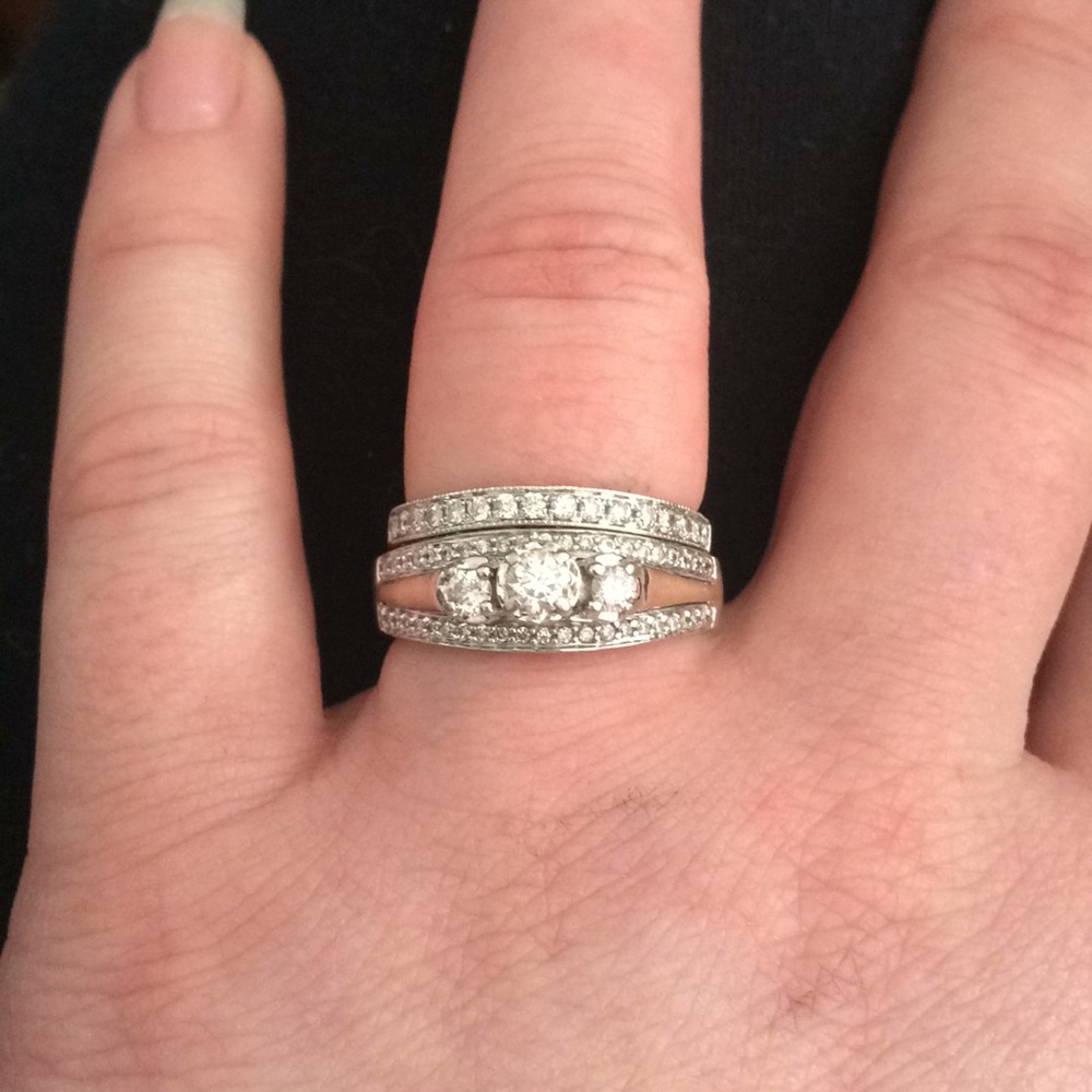 Engagement and wedding rings